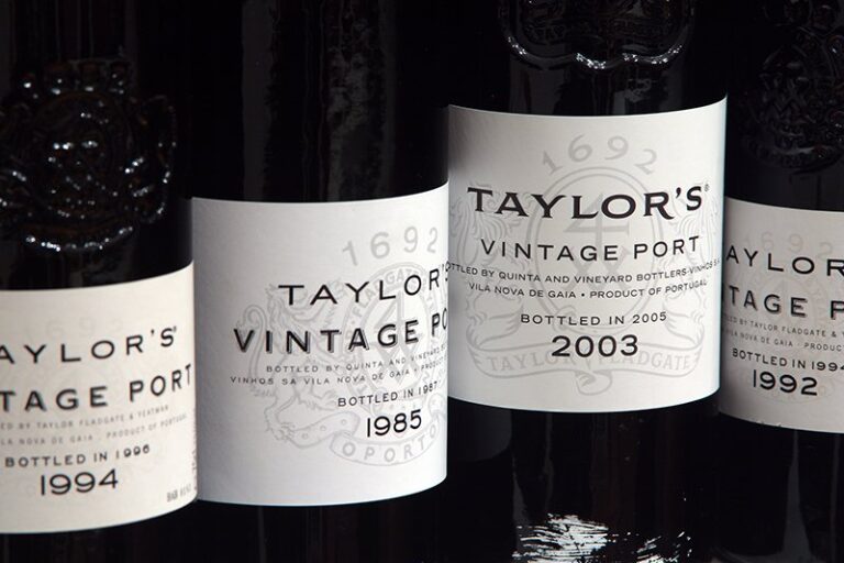 bottles of vintage wines