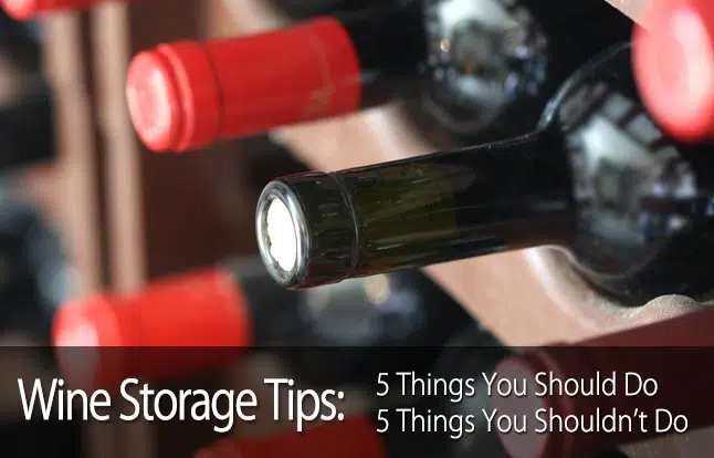 storing wine bottles