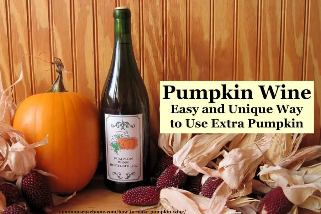 A bottle of pumpkin wine