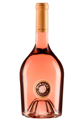 A bottle of Miraval Rose