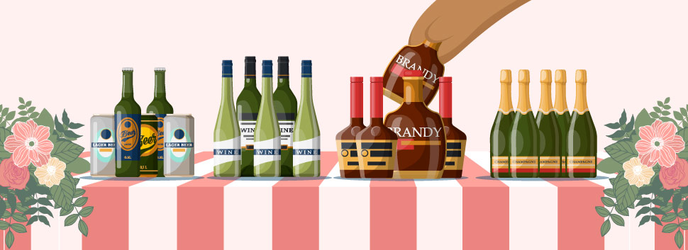 the wine quantity for 100 guests