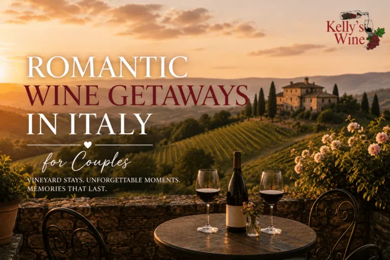 Romantic vineyard getaway in Italy with luxury wine estate scenery