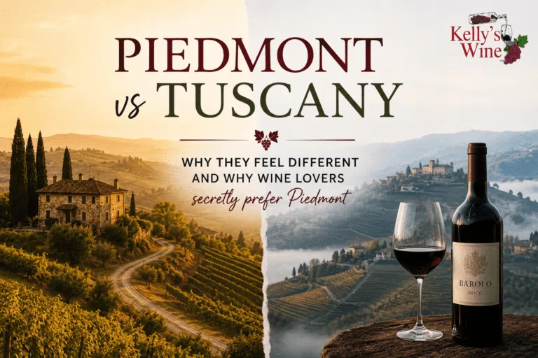 Piedmont and Tuscany vineyard landscapes during wine travel in Italy