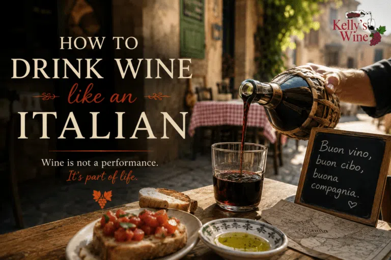 Italian wine culture with wine glasses and traditional Italian dining atmosphere