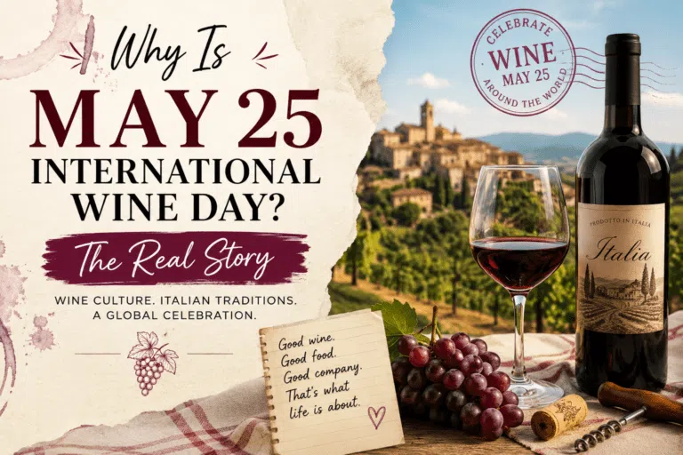 Italian wine glasses celebrating International Wine Day on May 25