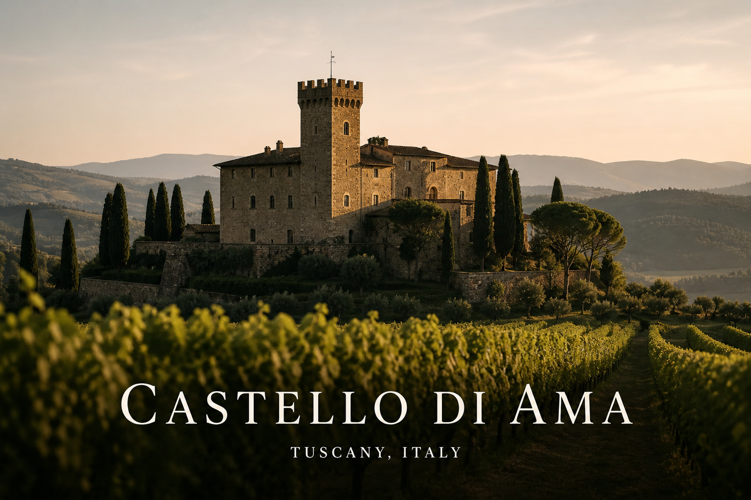 Chianti winery stay with art at Castello di Ama vineyard in Tuscany