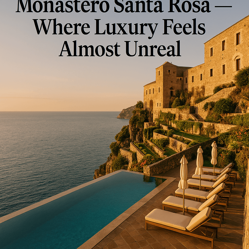 Monastero Santa Rosa luxury hotel overlooking the Amalfi Coast