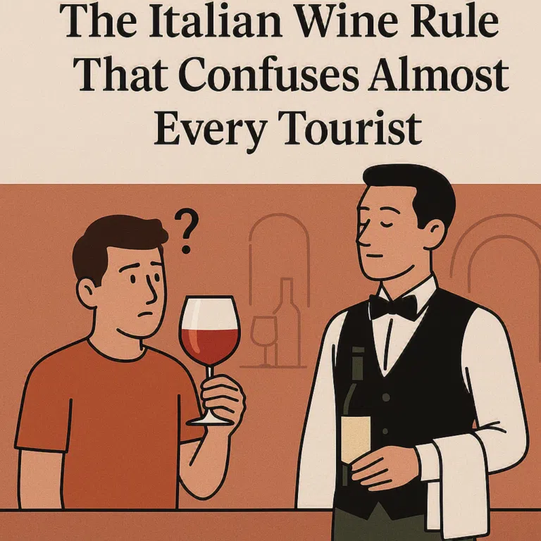 Italian wine glass correctly poured with room for aroma
