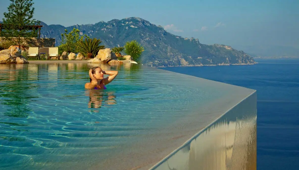 monastero santa rosa pool at the clif
