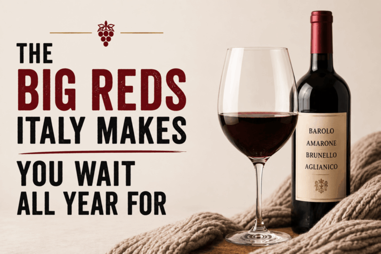 Italian red wines for winter including Barolo, Amarone, Brunello and Aglianico