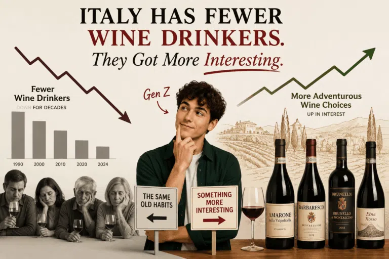 Gen Z and declining Italian wine consumption as younger drinkers choose more adventurous wines
