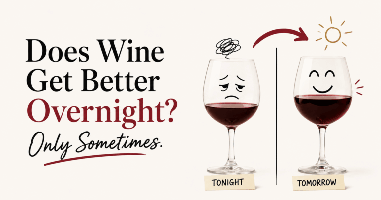 Does wine get better overnight after opening?