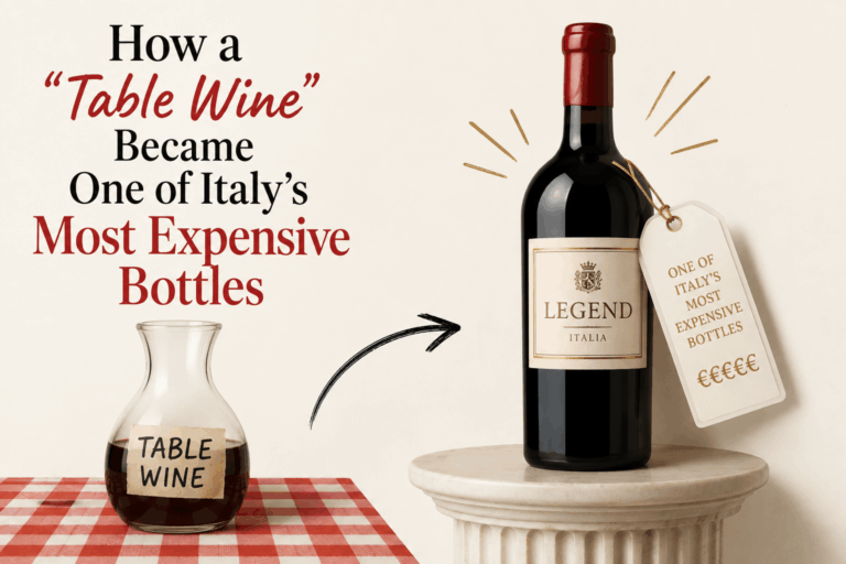 Italian table wine transformed into an expensive Super Tuscan wine
